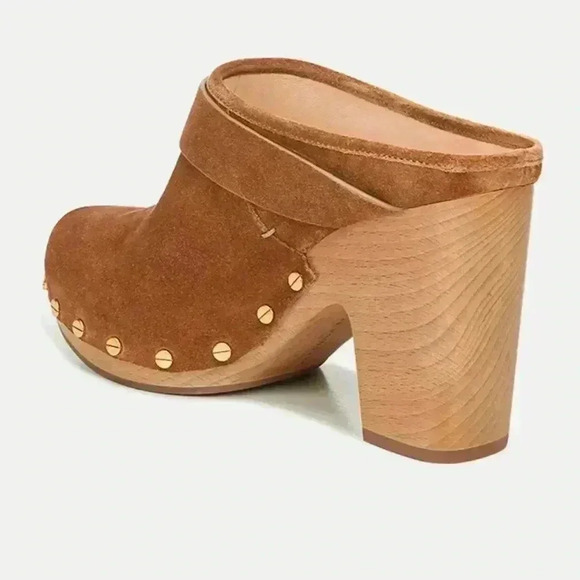Veronica Beard Tan Suede Clogs - Picture 2 of 11